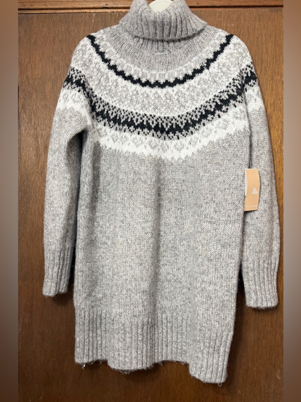 JustFab Fair Isle Turtleneck Sweater Dress